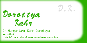 dorottya kahr business card